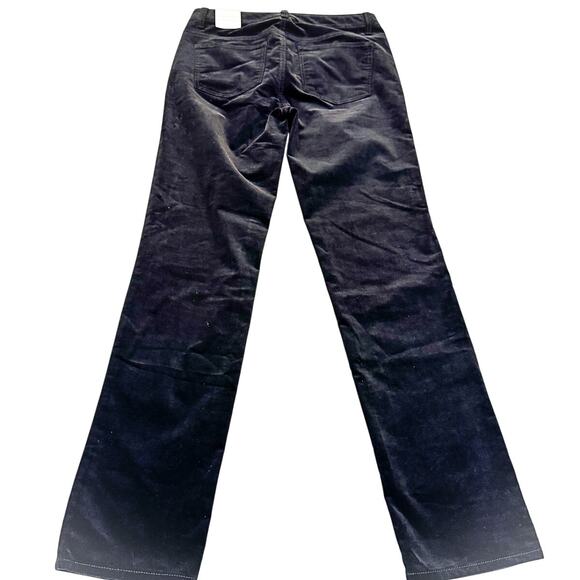 Talbots Velveteen Straight Leg Pant High Waist Full Length Denim Jean Size 4 NWT - Picture 3 of 9